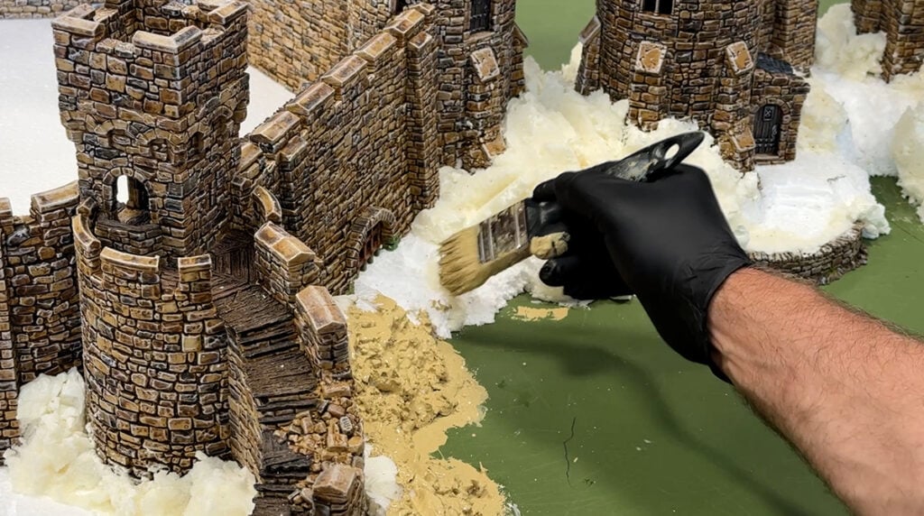 painting polystyrene for a 3d printed Island Castle