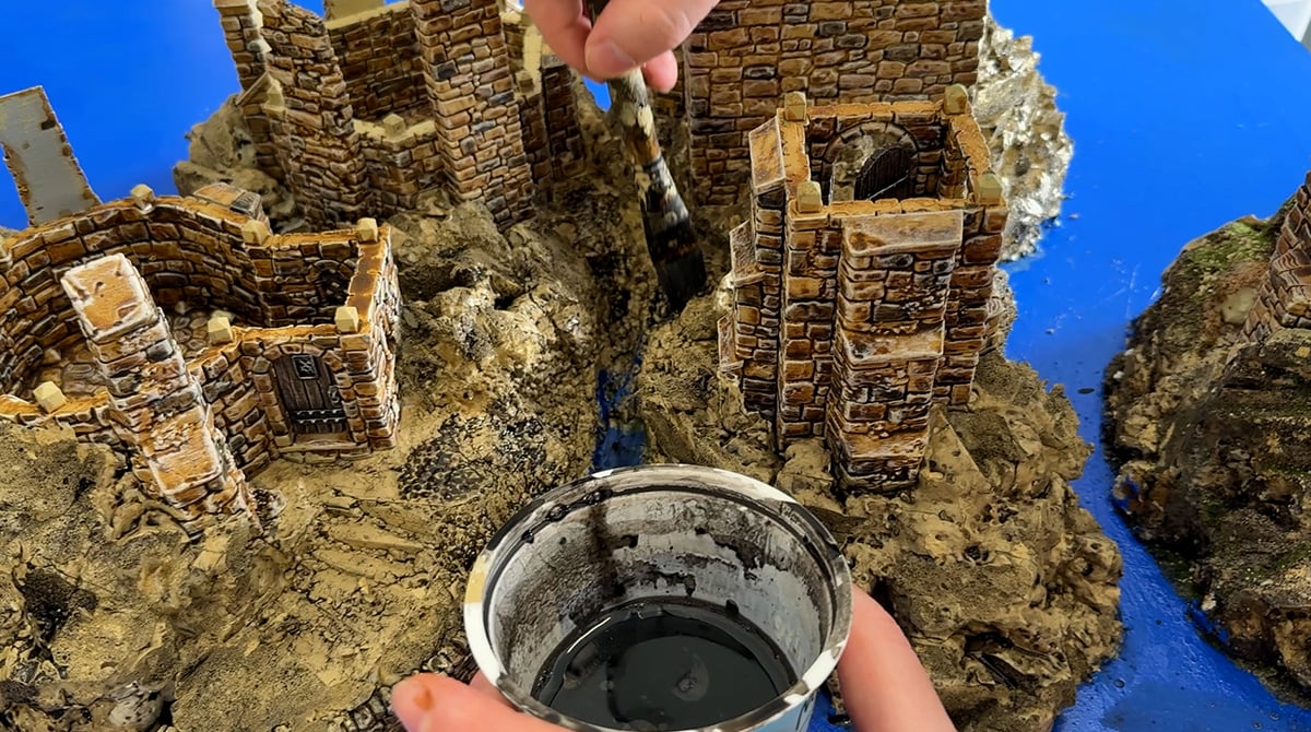 painting polystyrene for a 3d printed Island Castle