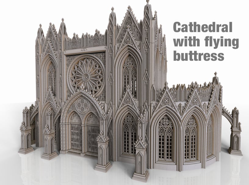 3d render of the Rampage Gothic Cathedral