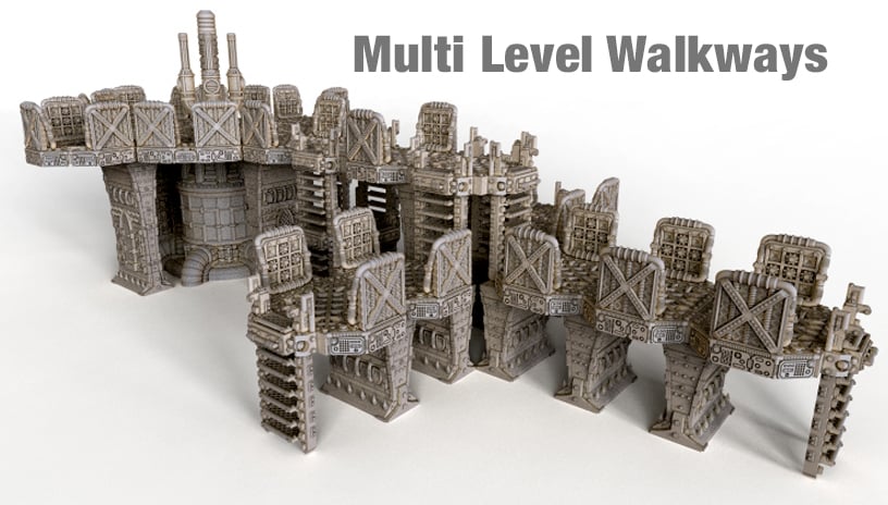 3d render of the Rampage Gothic Industrial models