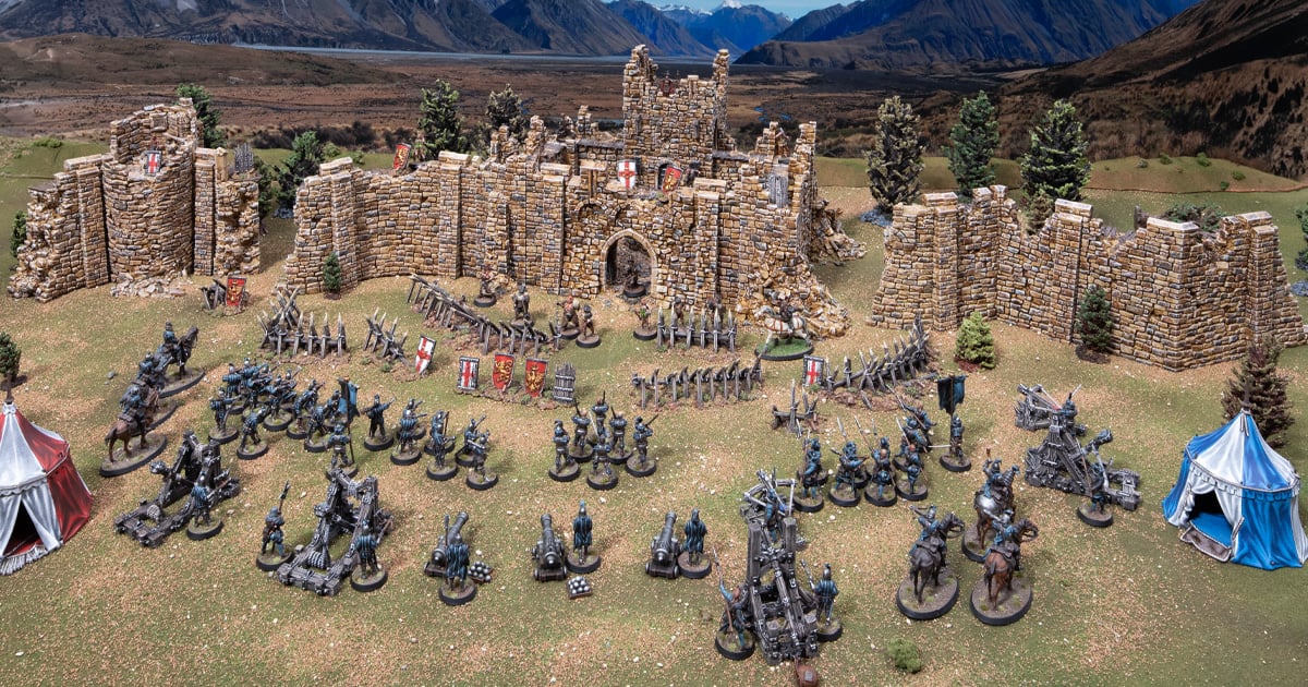 3d printed and painted ruined Duke's Fort for dnd and wargaming