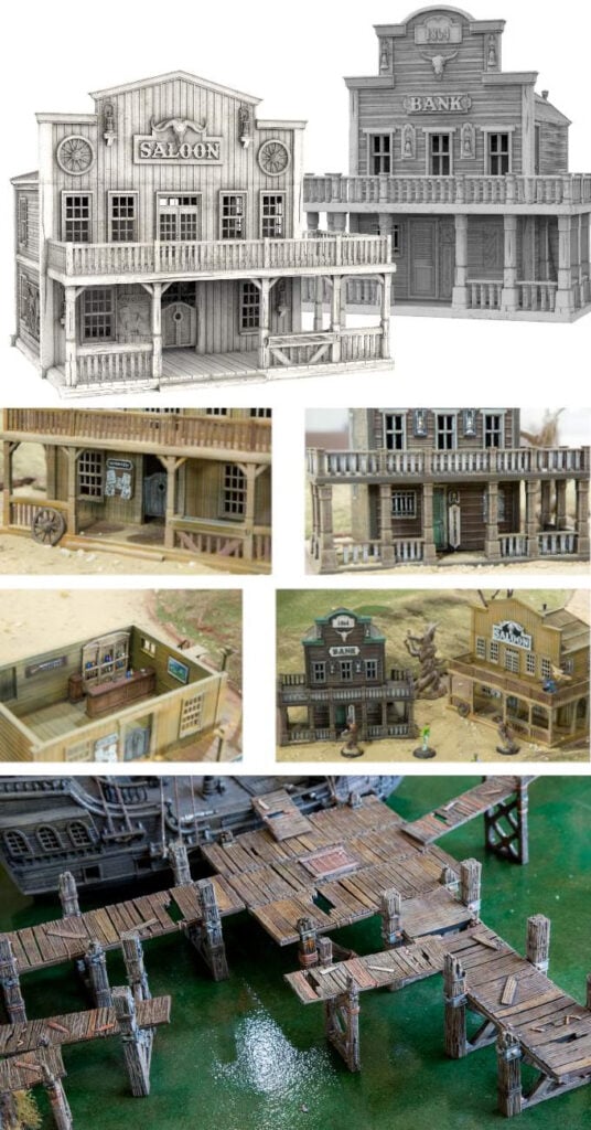 3d printed and painted Time Warp models