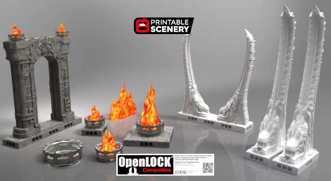 3d printed and painted Time Warp models