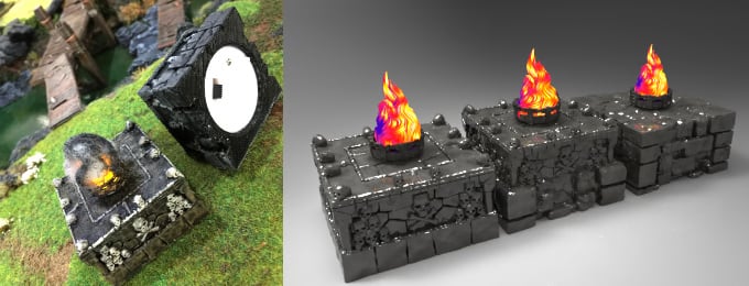 3d printed and painted Time Warp models