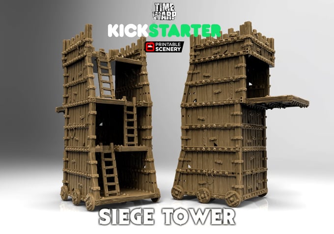 3d renders of Time Warp siege tower models