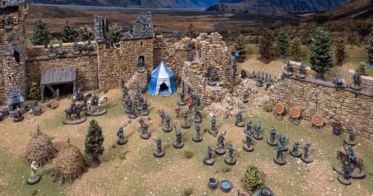 3d printed and painted Training Grounds models for dnd and wargaming