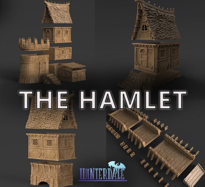 3D renders of the Winterdale Hamlet