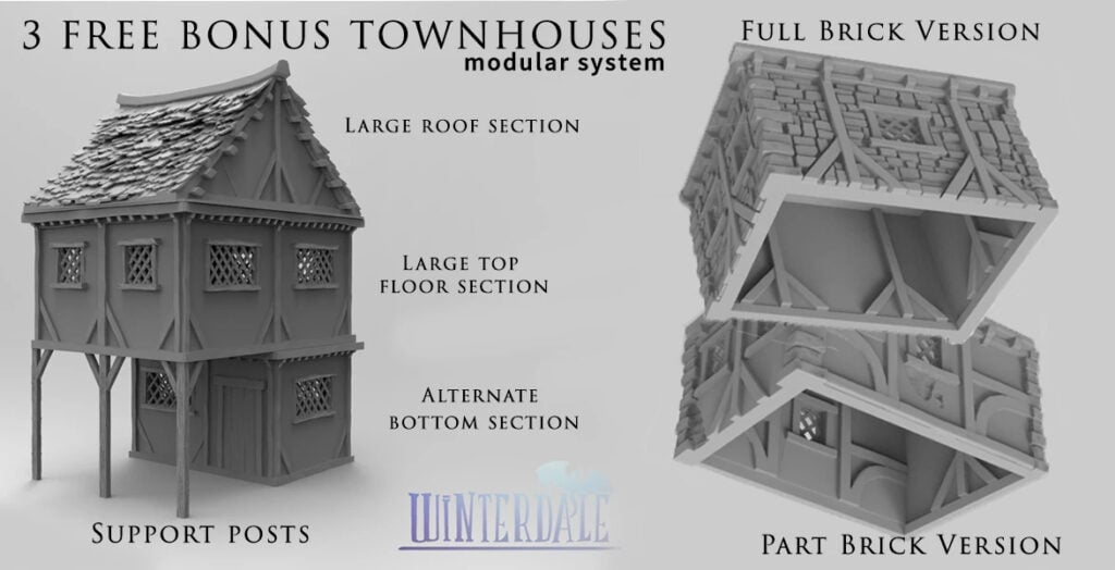 3D renders of the Winterdale Townhouses