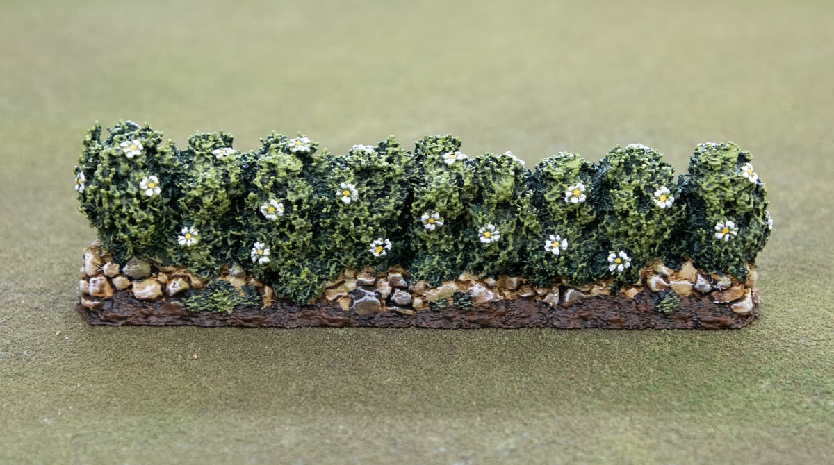 Painting dirt on 3d printable castle hedges