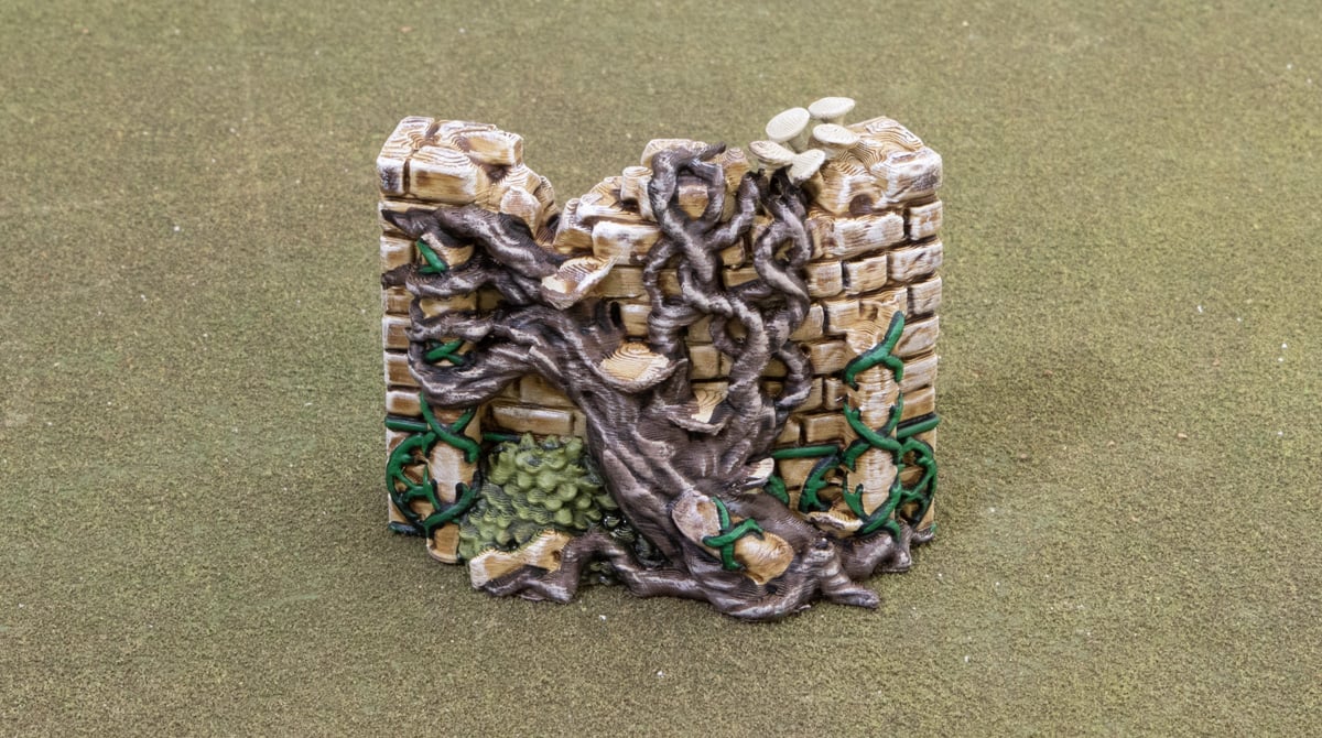 Elven groves model with a layer of elysian green paint