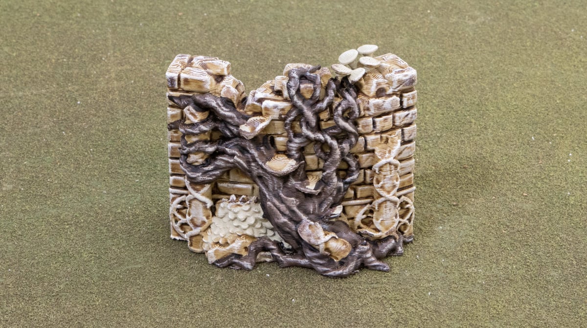 Elven groves model with a dry brush of banshee brown paint