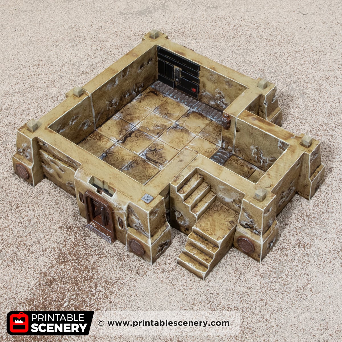 3D printed and painted Sandshade Hut for sci-fi and fantasy tabletop games
