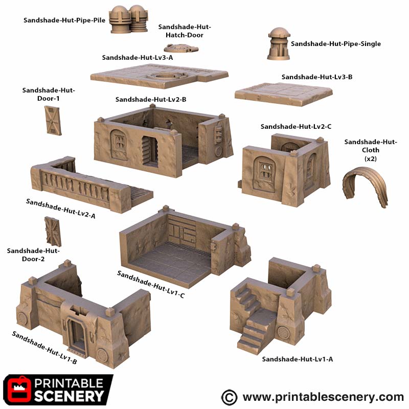Sandshade Hut Part list