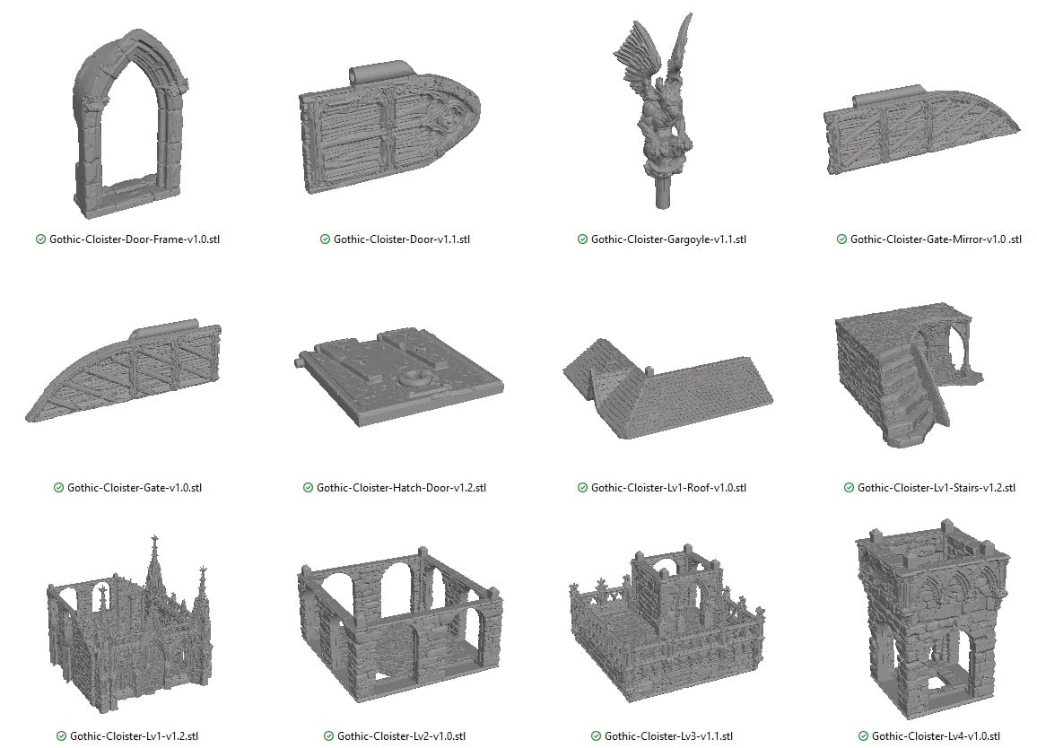 Gothic Cloister Tower Reference