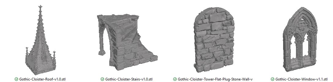 Gothic Cloister Tower Reference