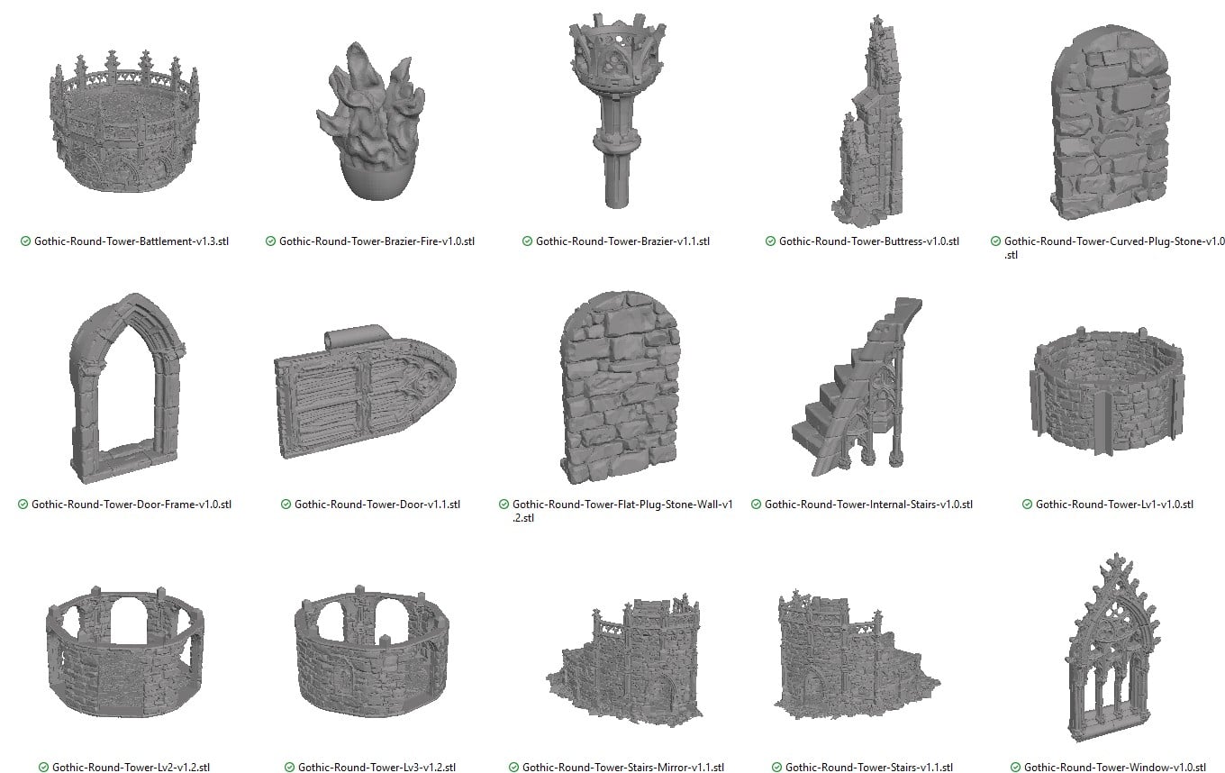Gothic Round Tower Reference