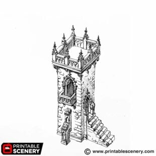 Gothic Small Square Tower