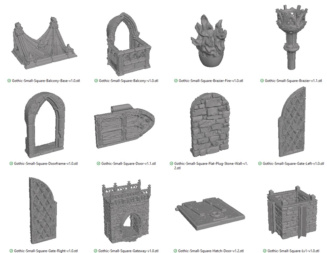 Gothic Small Square Tower Reference