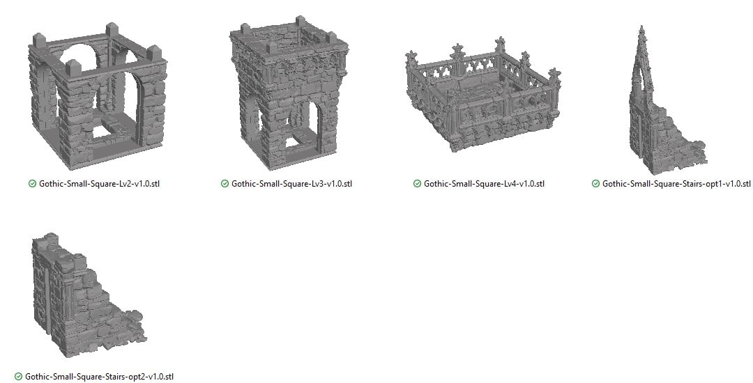 Gothic Small Square Tower Reference