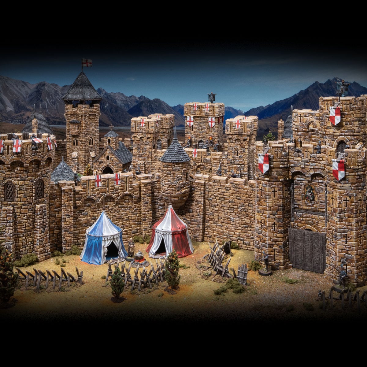 3d printed and painted Throne & Ash castle