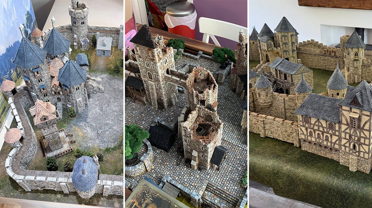 3D printed and painted Throne & Ash Castle