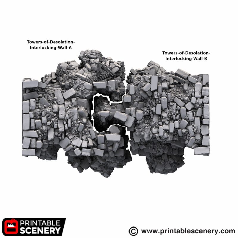 Tower of Desolation Interlocking Walls STL