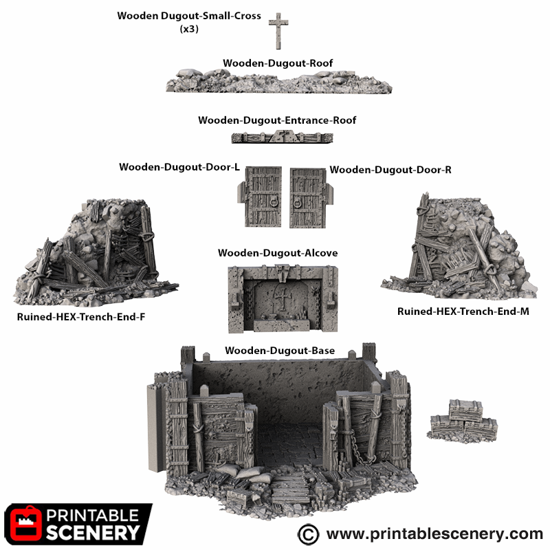 Wooden Dugout part list