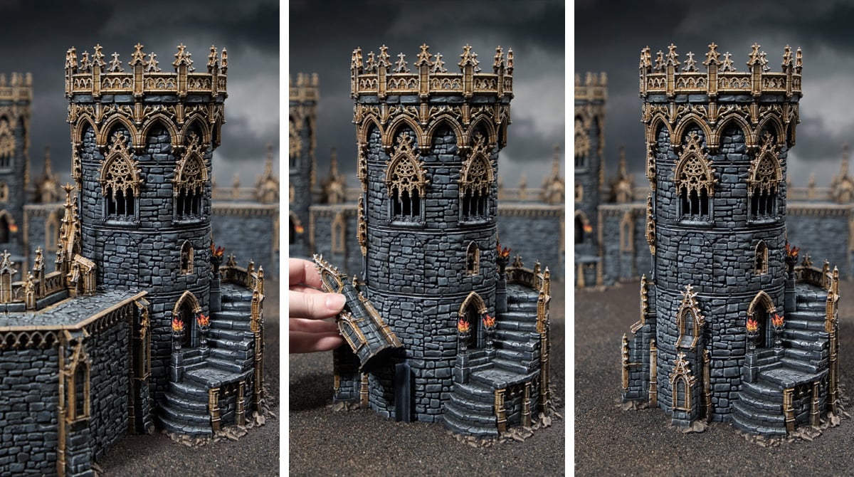 3d printed and painted Darkness models from Darkness & Desolation campaign