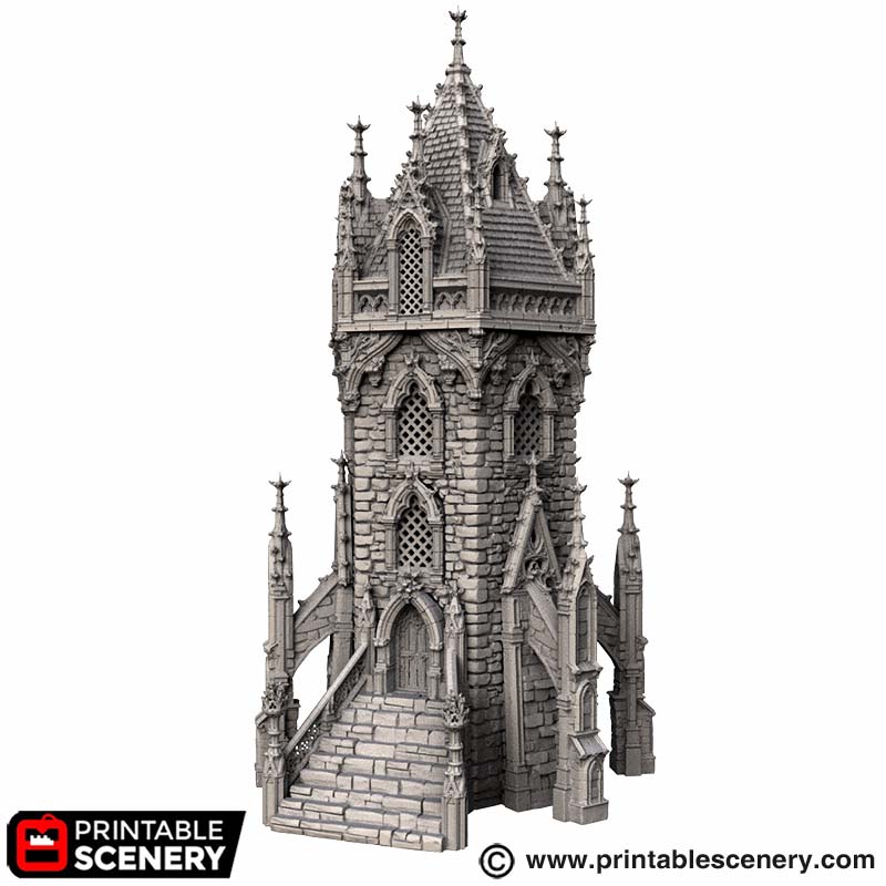 Gothic Hex Tower 3D print file