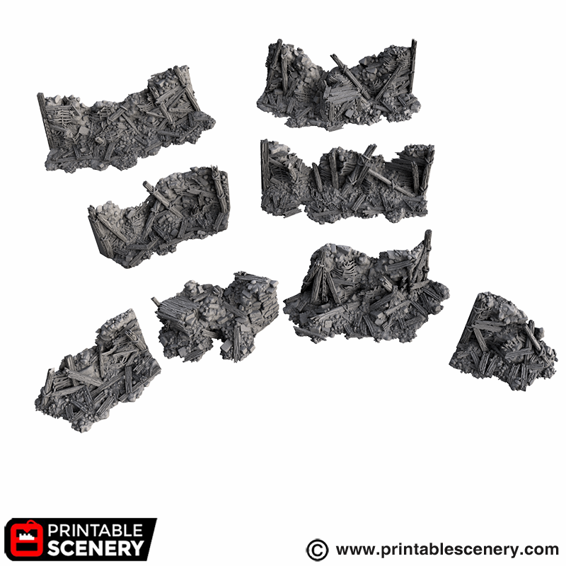 Ruined Trench Forts Fixed Terrain Option