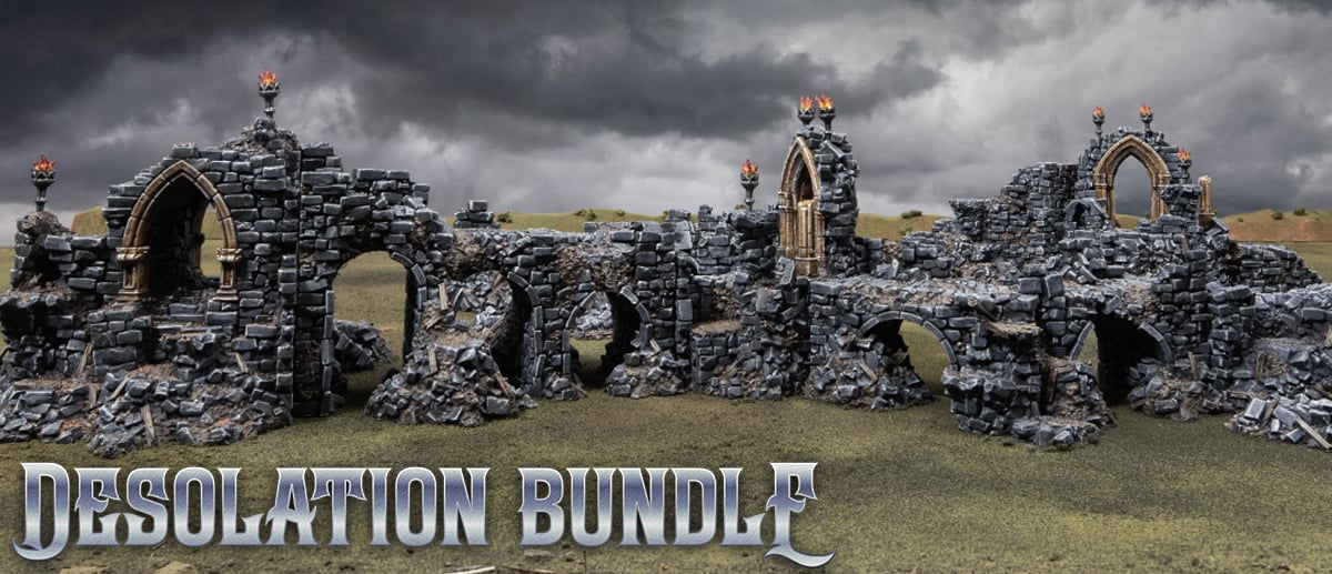 3d printed and painted Desolation models from Darkness & Desolation campaign