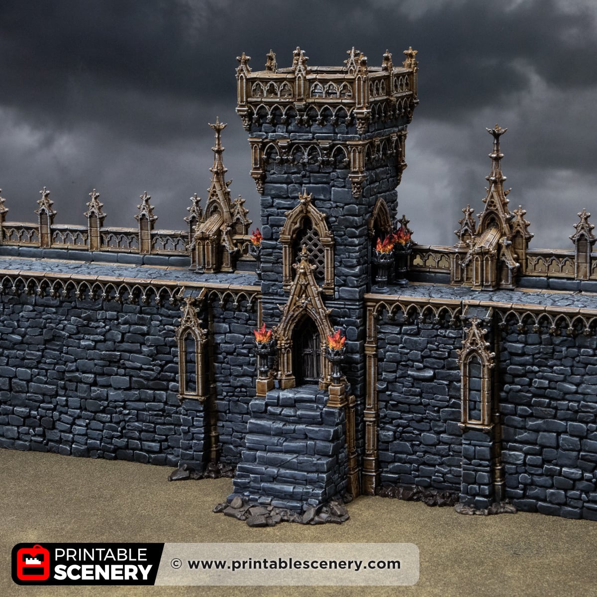 Gothic Small Square Tower with Gate - Image 6
