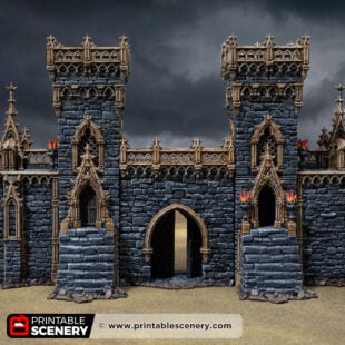 Gothic Small Square Tower with Gate