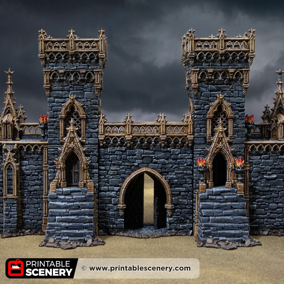 Gothic Small Square Tower with Gate - Image 7