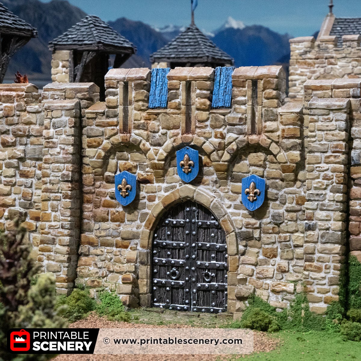 3D printed and Painted Castle Liness for the Pillage wargame
