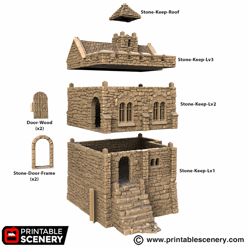 Liness Castle Stone Keep Part list